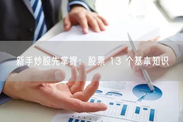 新手炒股先掌握：股票 13 个基本知识